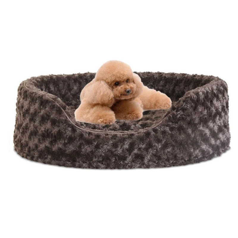 Wholesale pet supplies waterproof camas para perros calming washable faux fur luxury foam cat dog pet beds & accessories