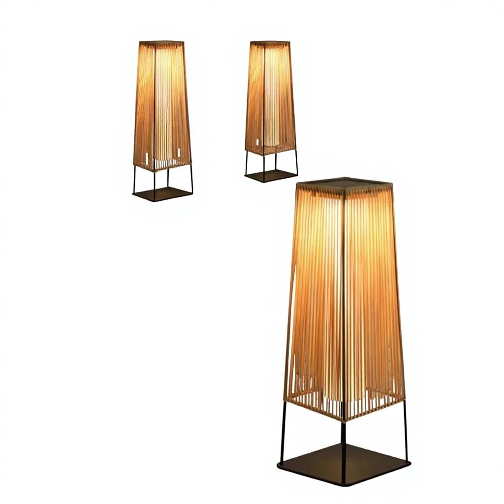 Außen-Solar-LED-Garten- und Terrassen-Stehlampe mit IP65-Schutzart – japanischer Stil für eine gemütliche Balkon-Atmosphäre