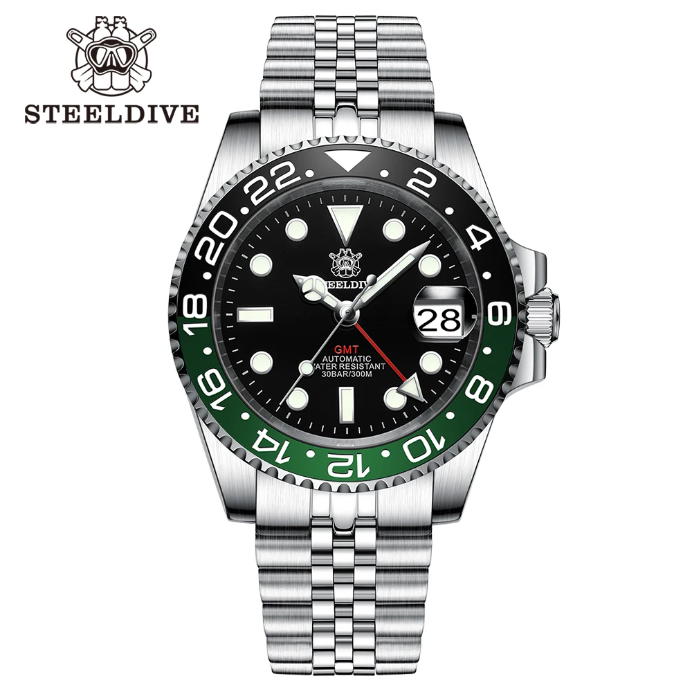 STEELDIVE SD1993 GMT NH34 Automatic 300M Waterproof Stainless
