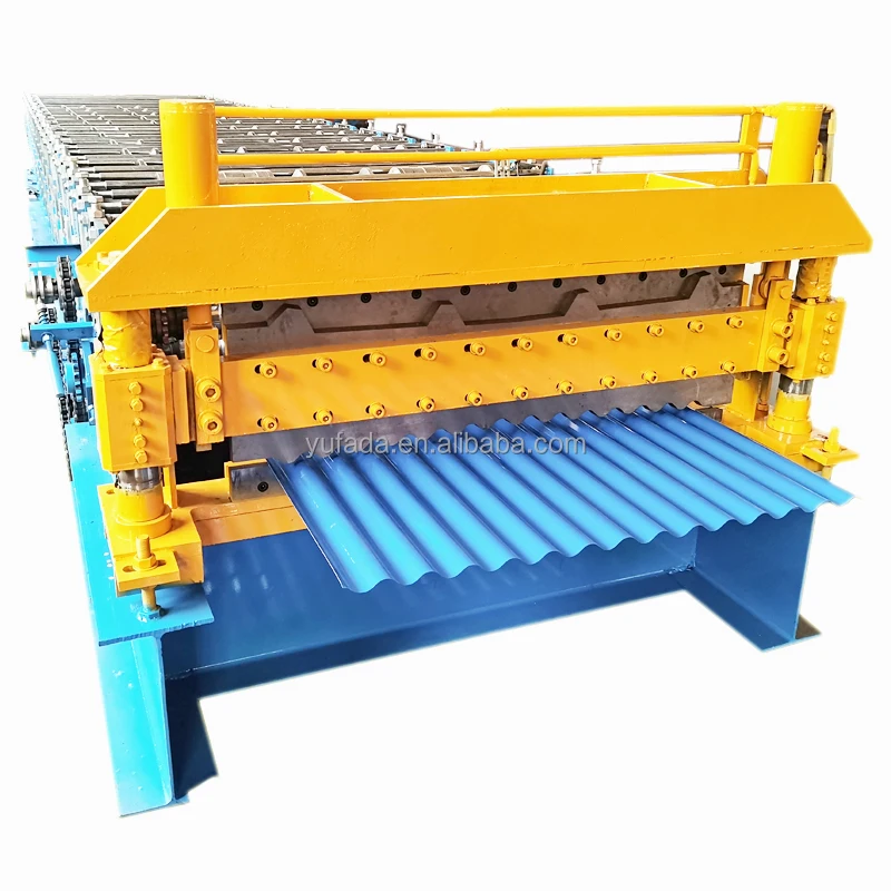 Low Price Corrugated Trapezoidal Double Layer Hydraulic Roof Tile Making Machine
