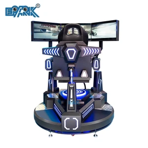 6D High-Speed VR Racing Car Simulator 9D Full Motion Platform with 3 Screens Metal Virtual Reality Car Simulator to Earn Money