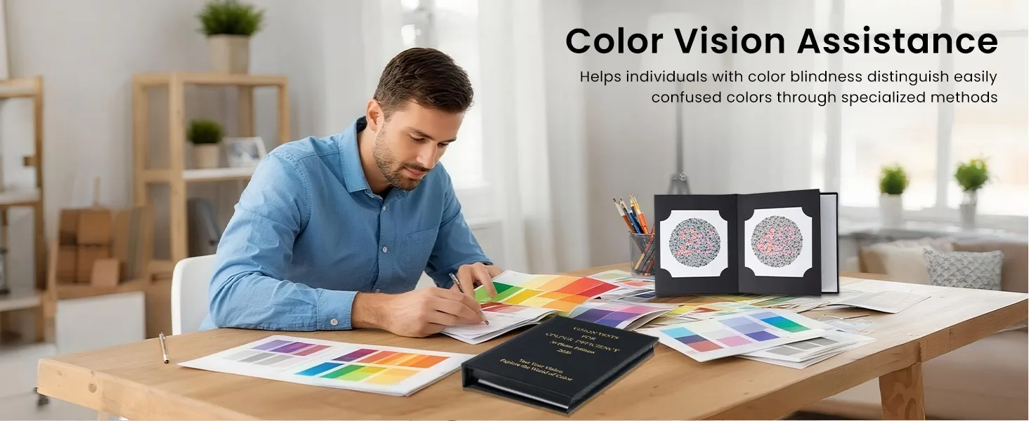 2026 New Edition Ishihara Test Book 38 Papers Color Vision Examination Chart Book For Color Blindness and Weakness Testing