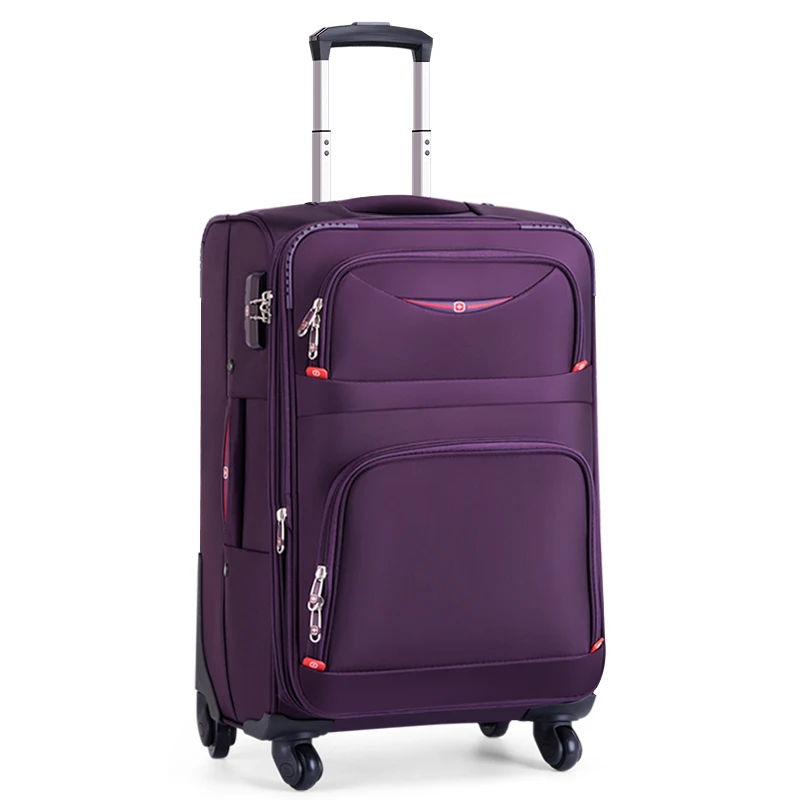 leisure luggage purple