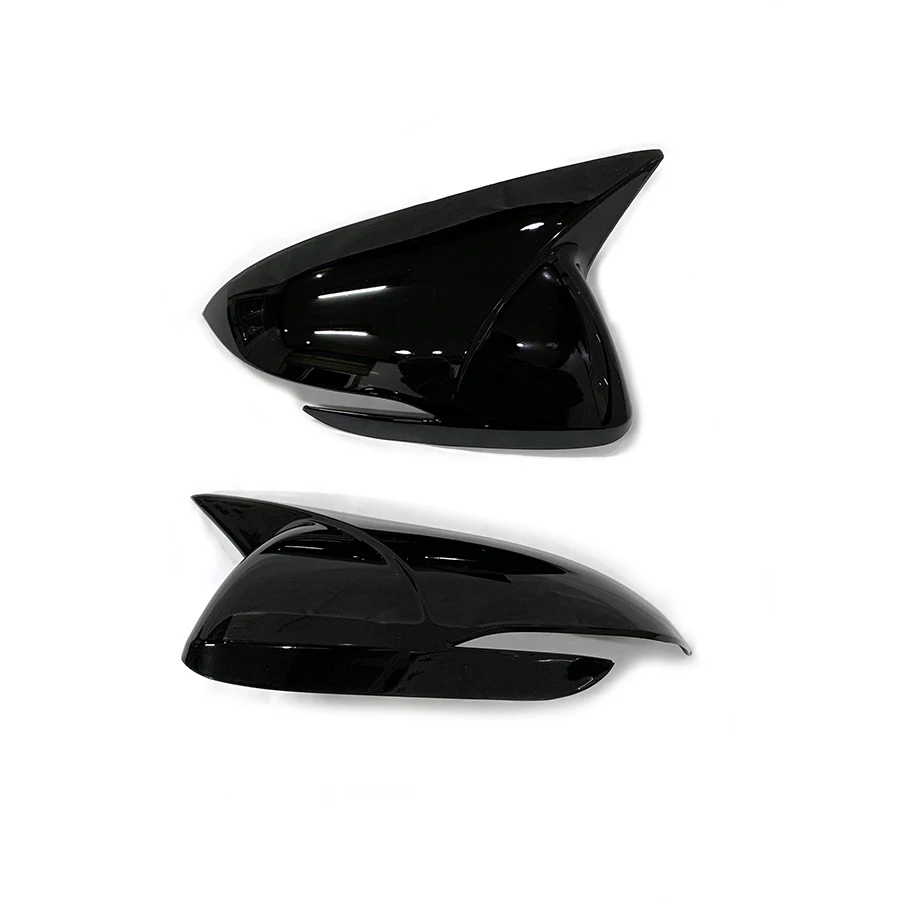 product tiypeor gloss black side mirror cover for hyundai elantra 2016   2020 sticking rearview mirror cover replacement 2017 2018 2019-7