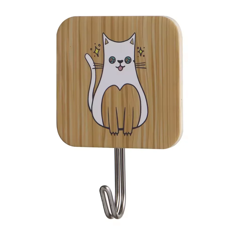 Bailiwang Multifunctional Luxury Wooden Key Hook PP Material Wardrobe Key Hook for Bathroom Clothes Towel Bedroom Kitchen Use