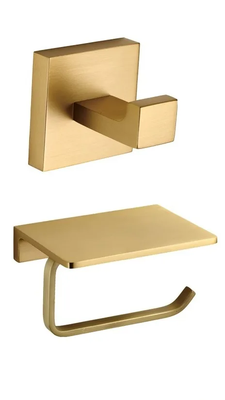 Wall Mounted Dual Head Shower Faucet With Tub Spout, Complete Pressure Balance Brushed Gold Tub Shower System Wth Hand Shower - View #5