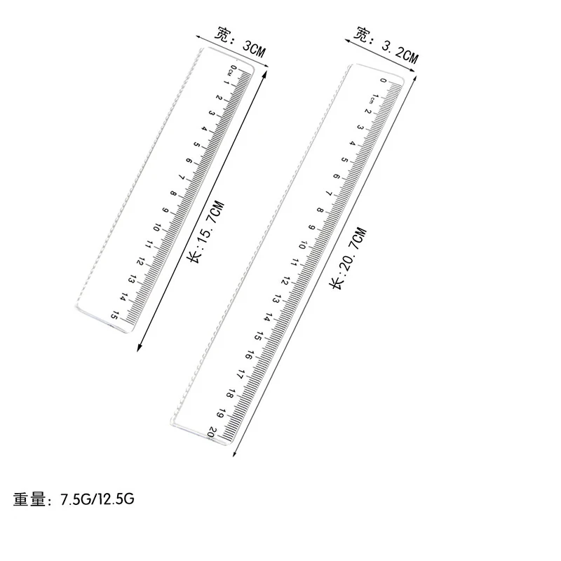 15cm Transparent Eboot Plastic Measuring Ruler