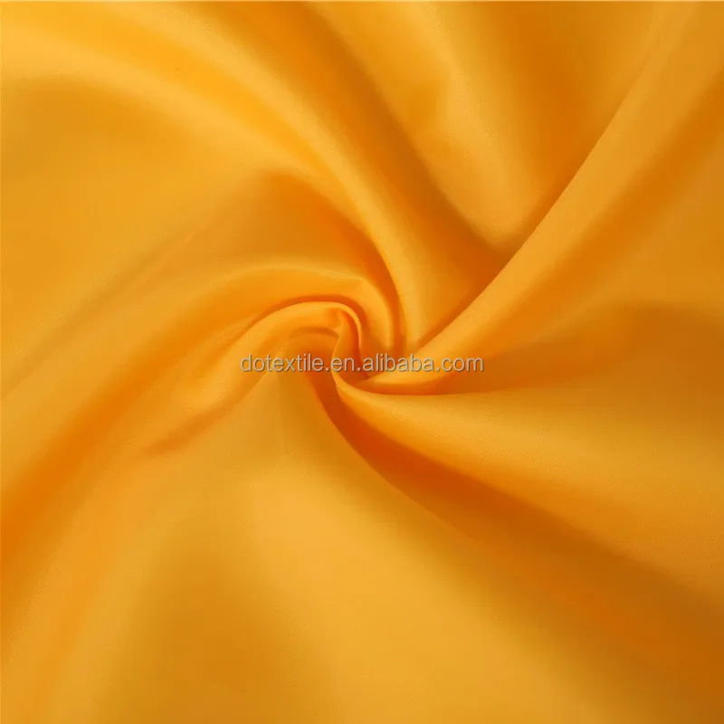 Kain lingkungan tenunan polos lapisan kain taffeta sutra poliester 190t warna solid