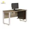 Bureau d'ordinateur pour étudiant avec cadre en acier simple et tiroir