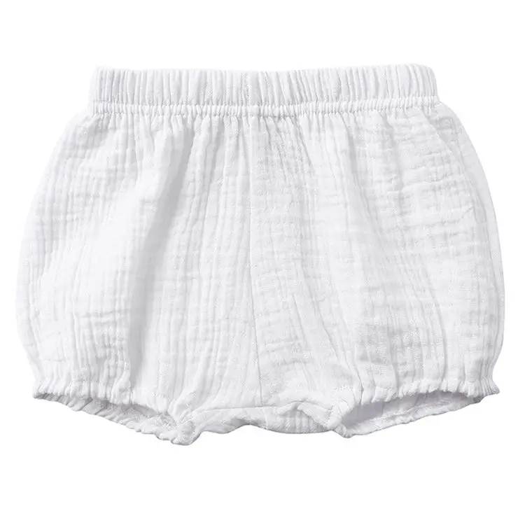 Модные хлопковые летние шорты для новорожденных мальчиков и девочек, однотонные шорты для хлеба