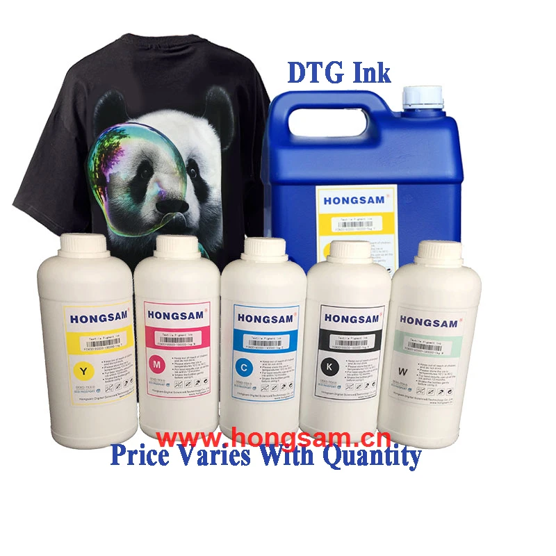 Good Color Fastness Digital Textile Pigment Printing Ink DTG Ink for Epson Starfire KM Printheads