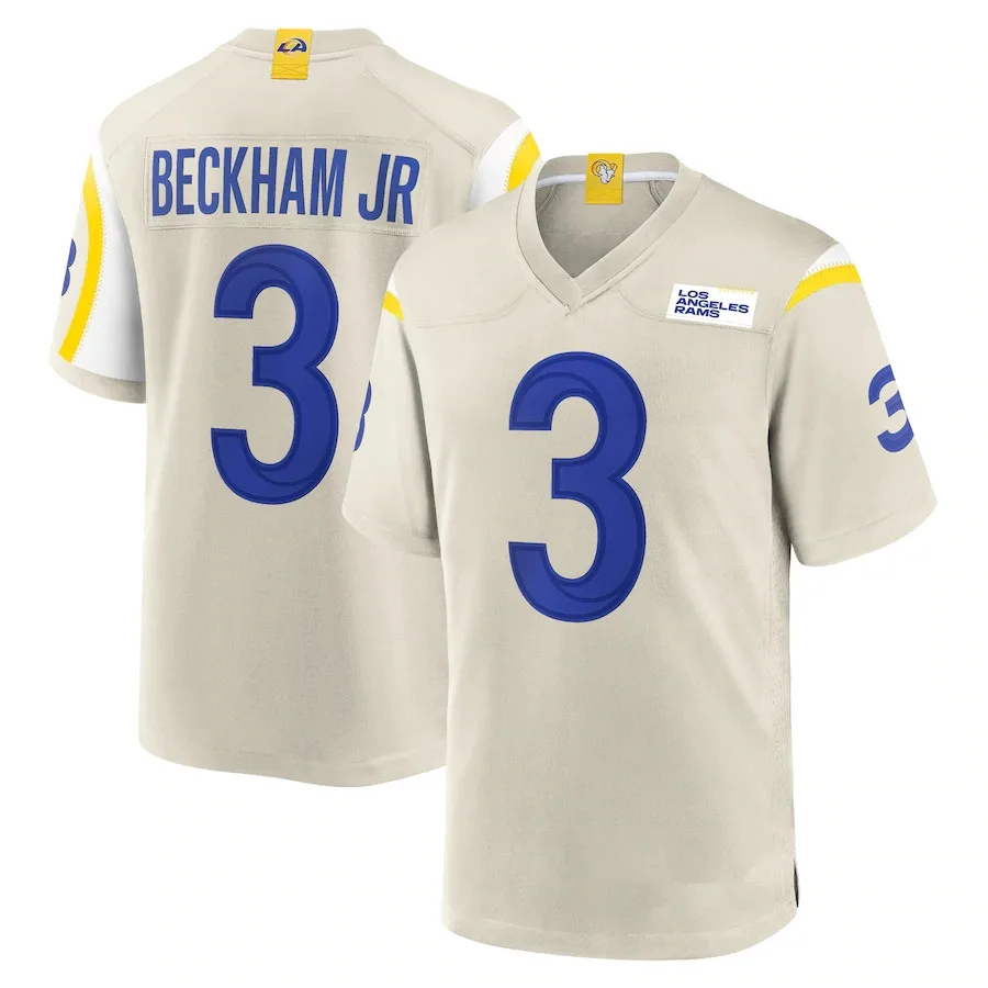 Odell Beckham Jr. White Los Angeles Rams Autographed Game-Used #3