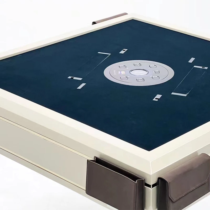 Роскошный полностью автоматический конический стол для Маджонга кожаный игровой развлекательный четырех человек