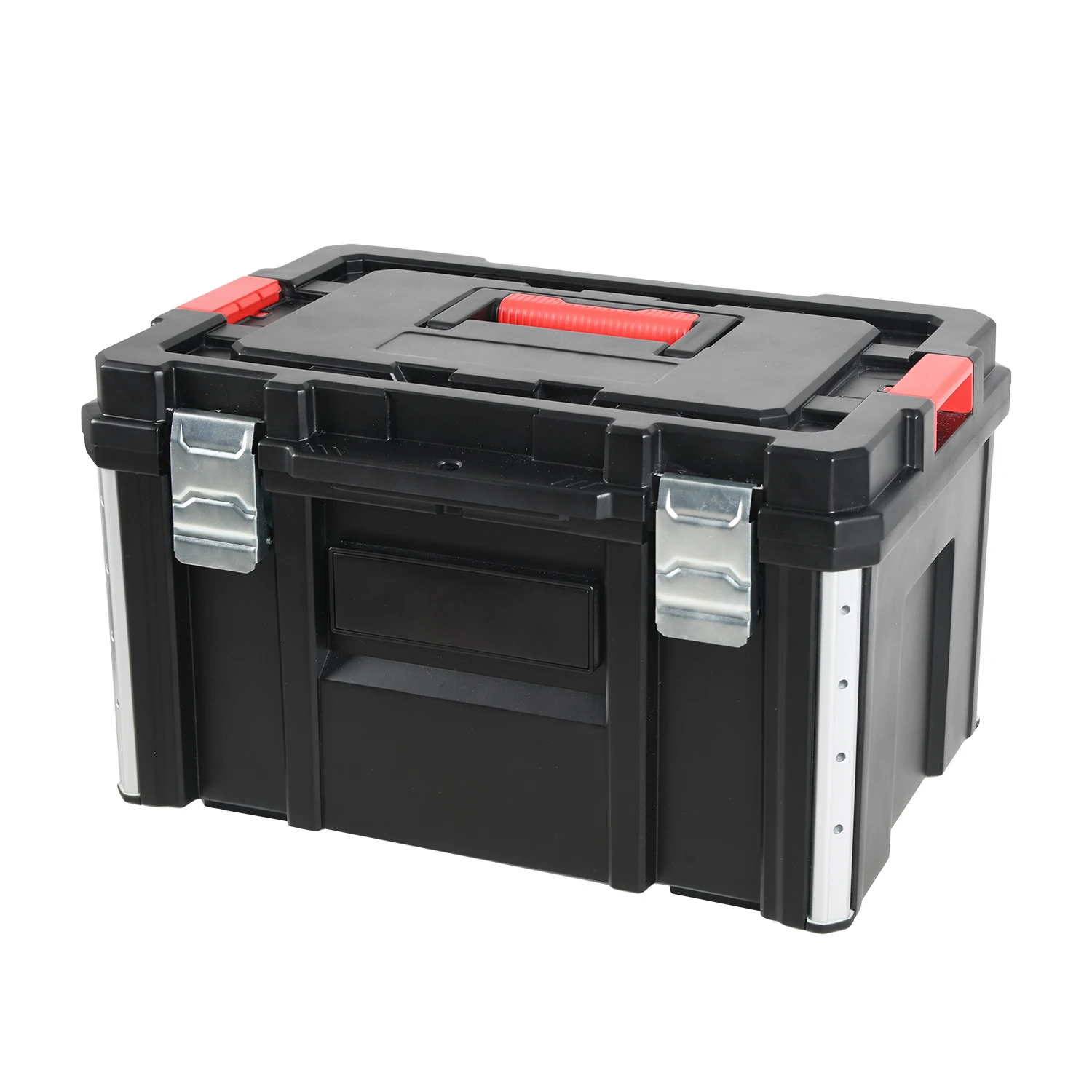 Vertak 3pcs Tool Storage Plastic Roller Stacking Modular Toolbox Set Stackable Tool Box with Wheels