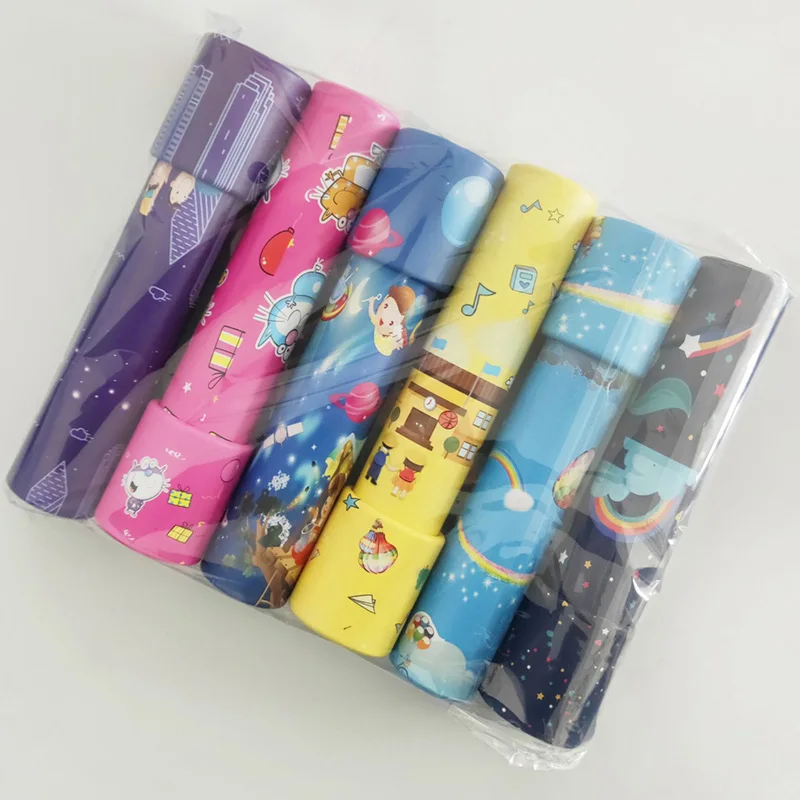 Образовательные игрушки на заказ рекламные товары Китай Оптовая Продажа калейдоскоп волшебный телескоп игрушечная бумага мини калейдоскоп печать