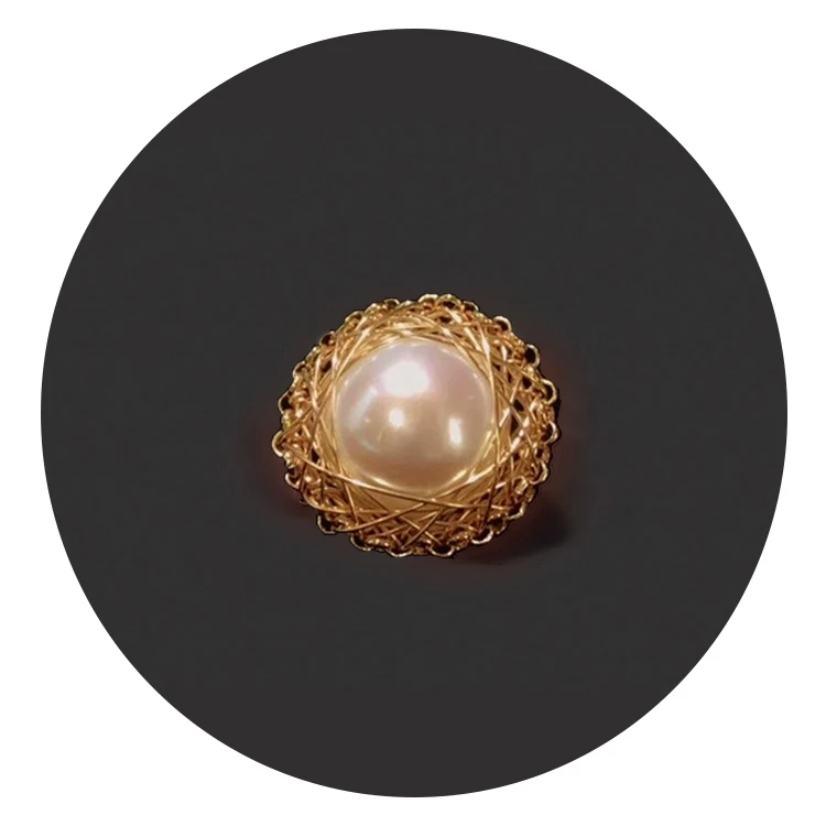 Golden Wire White Pearl Brooches Women, Silver Brooches Women Pins