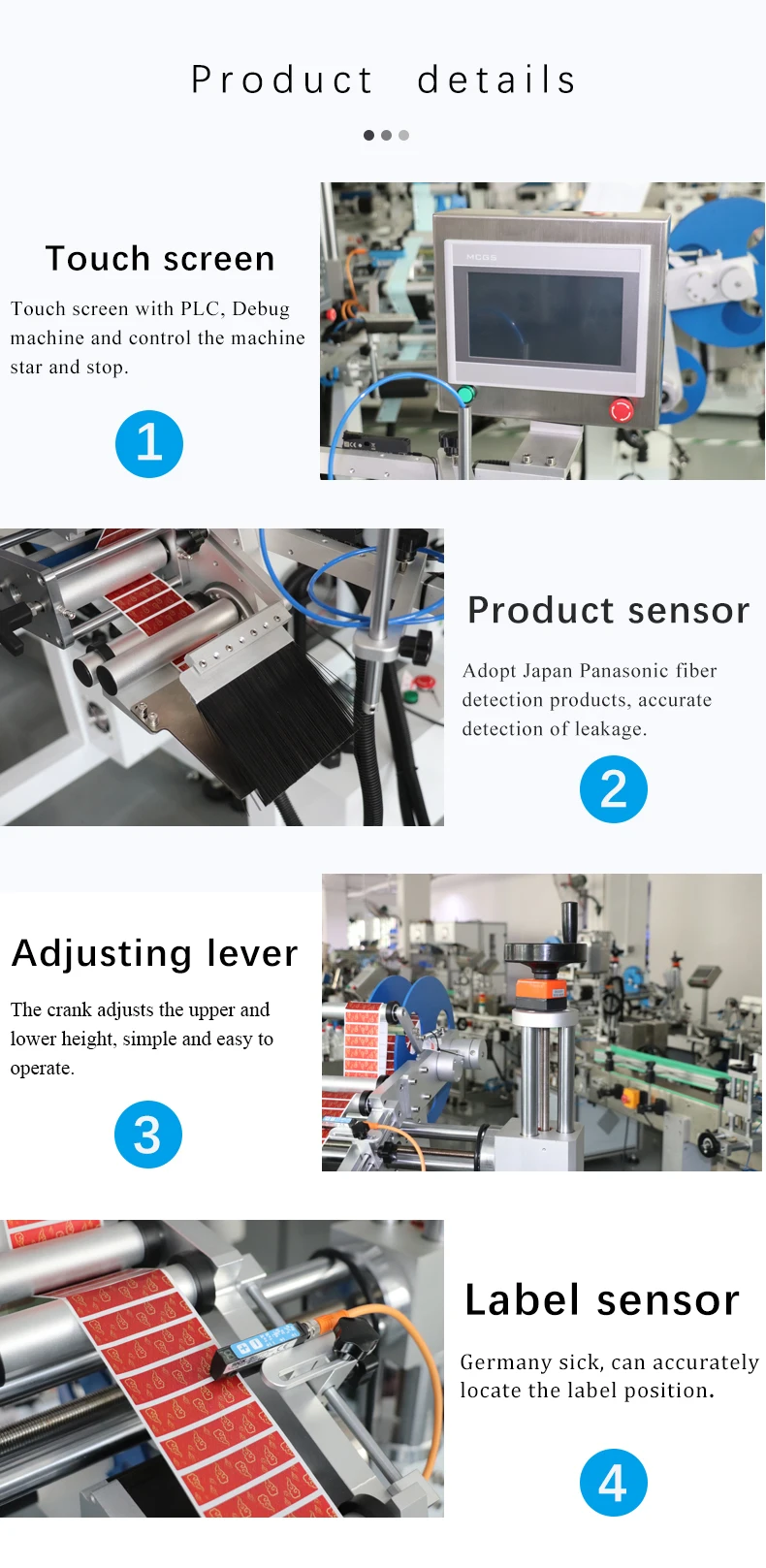 High Speed  Flowline Labelling Heads Head of Automatic Sticker Label Dispenser Labeling Machine Head