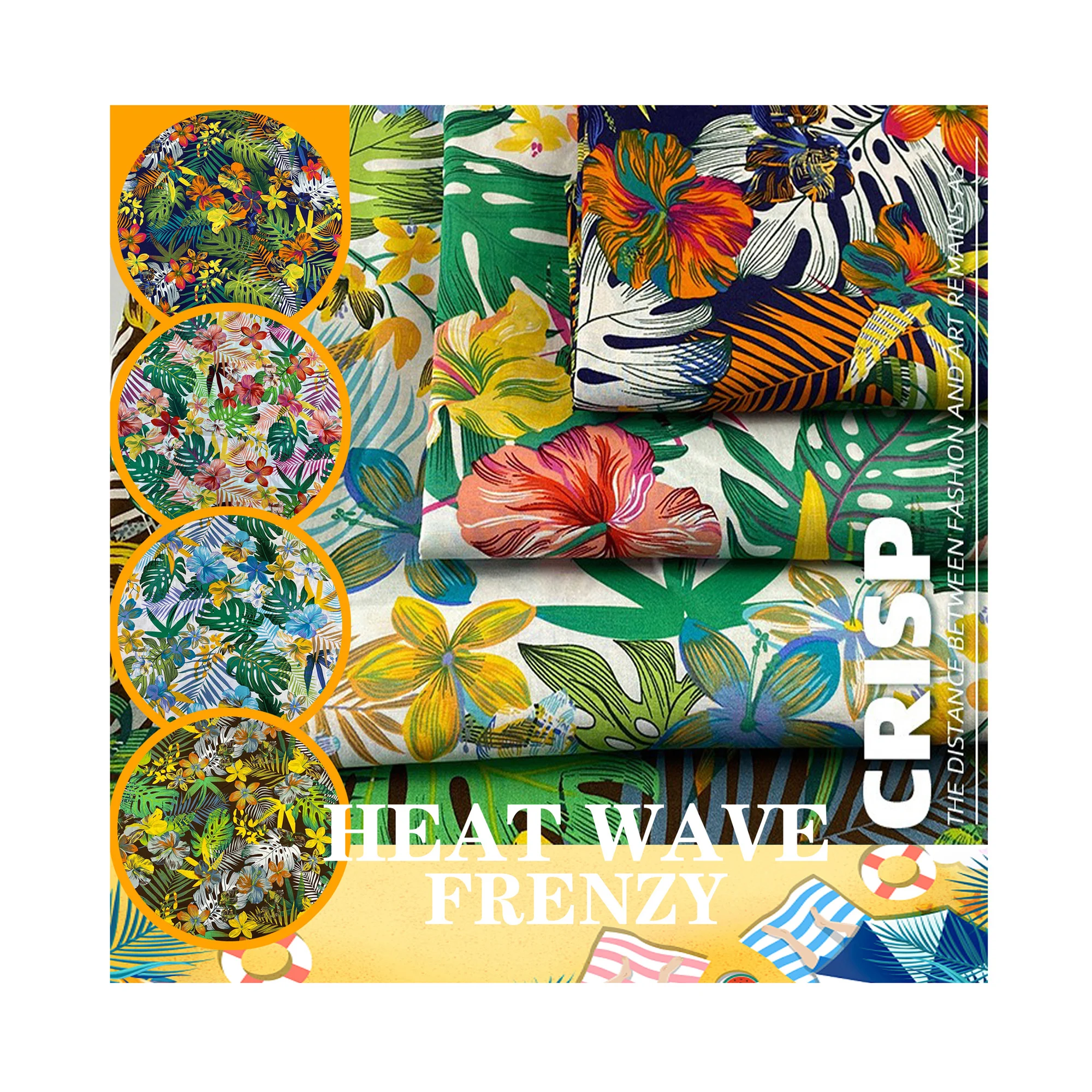 Shop Our Tropical Beach Style Pure Cotton Poplin Fabric