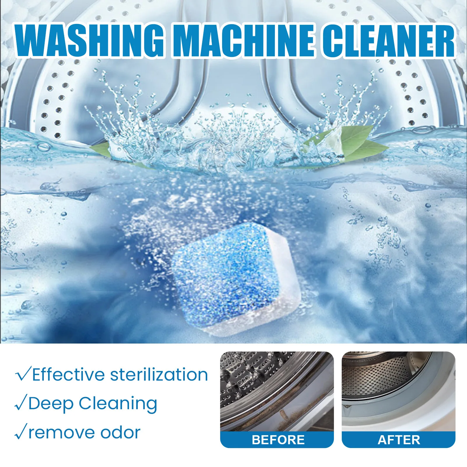 Jaysuing Washing Machine Drum Cleaner Deep Cleaning Stain Remove ...