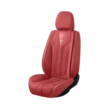 Luxury car Accessories PU Nappa Leather PVC Full Set Universal Seat Leather Car Cover with Bag Packaging and pillows