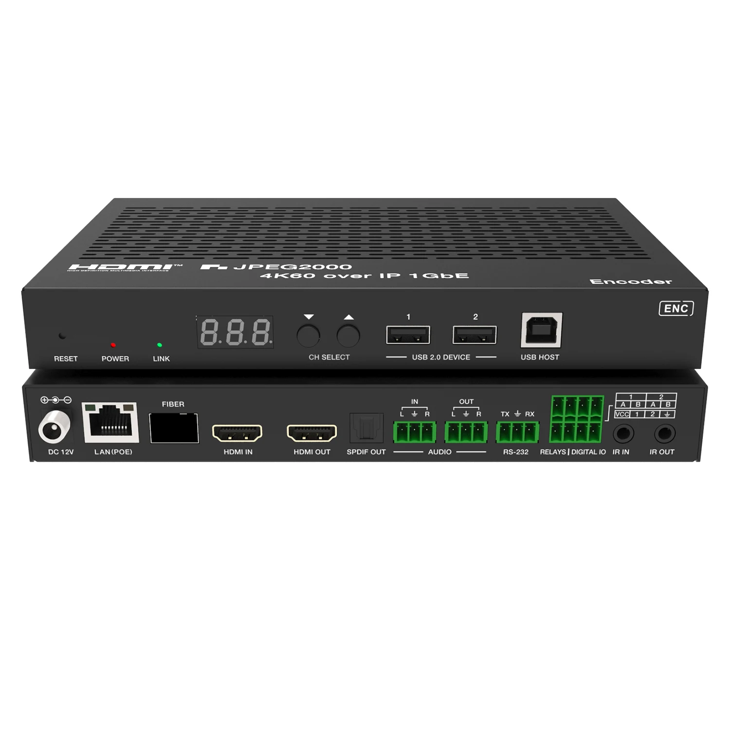 4K60 hdmi Faceplate Ip Extender Over Lan Many to Many POE IR Encoder Decoder Open API