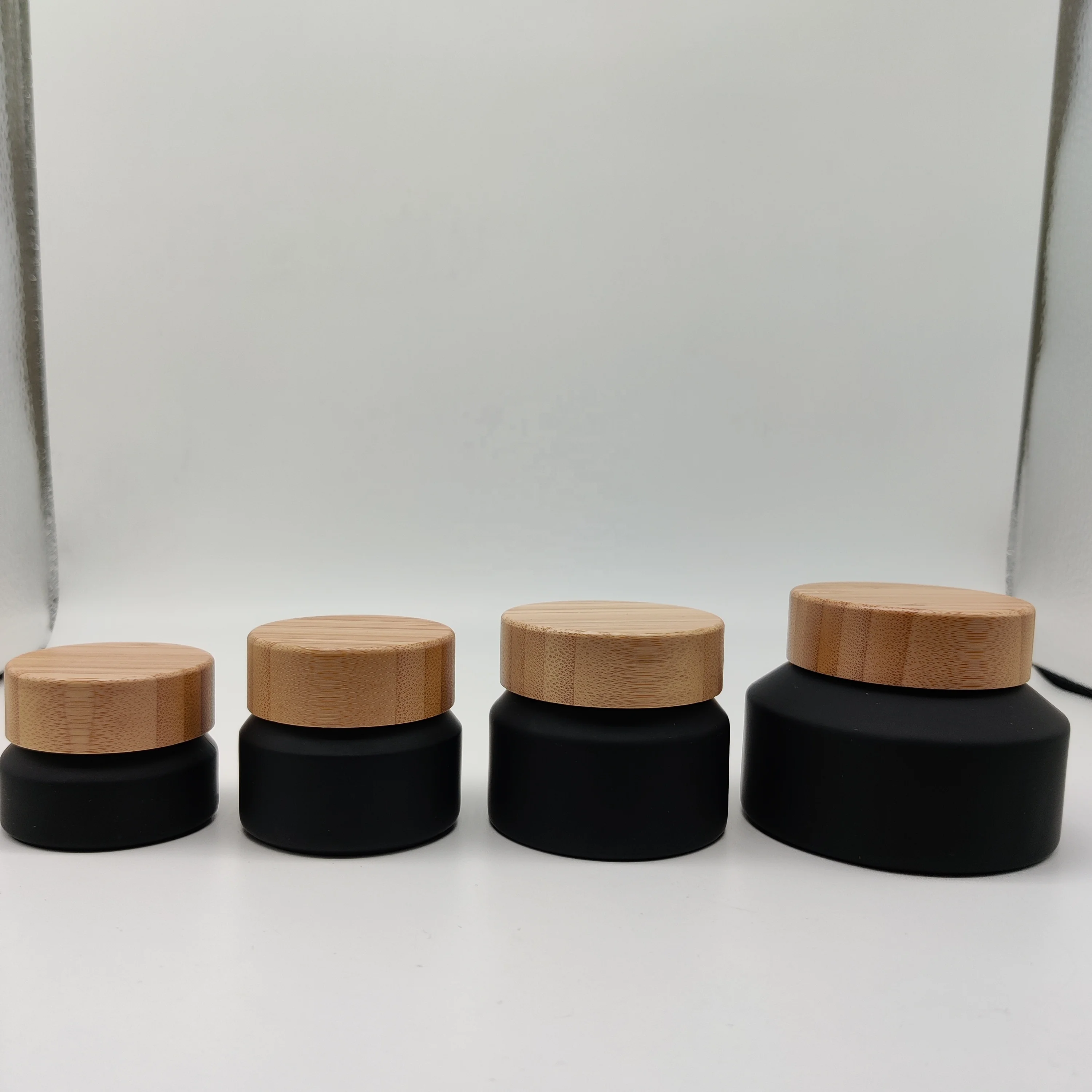 15ml30ml60ml100ml125ml200ml15g30g50g100g black jade full set frosted glass bottlejar for serum essential oil lotion cream bamboo