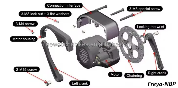 Bulloni Braccio Manovella In Acciaio Per Motore Centrale BAFANG G510 M620 - Ricambio OEM