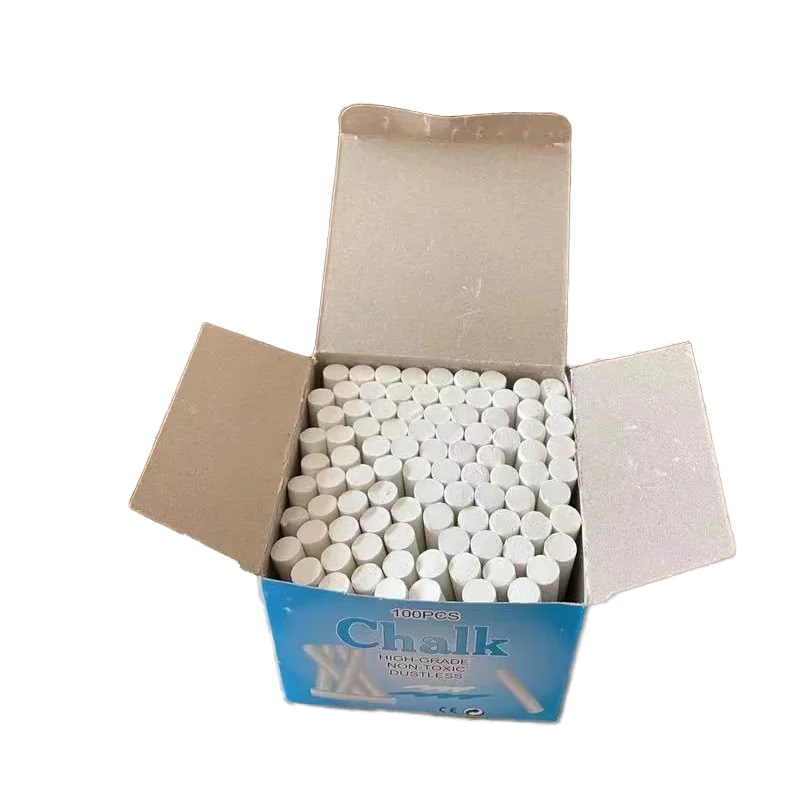 Оптовая продажа беспыльная 100-мела из Сульфата кальция кусочки белого и цветного цвета для классной комнаты офисный инструмент преподавания письма