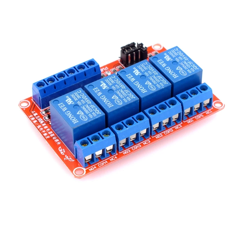 
 HW-280A 5V 4 способ релейный модуль с Оптрон высокий и низкий уровень запуска relayred доска  