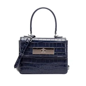 Guangzhou Factory Leather Box Bag Small square Bag Handbag 2023 New Fashion Small Bag Female Crossbody Senior Sense