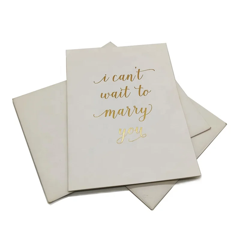 Custom A5 B5 A4 Tri-fold Wedding Cards Hot Stamping and Spot UV Printing on Paper Cardboard Kraft Material