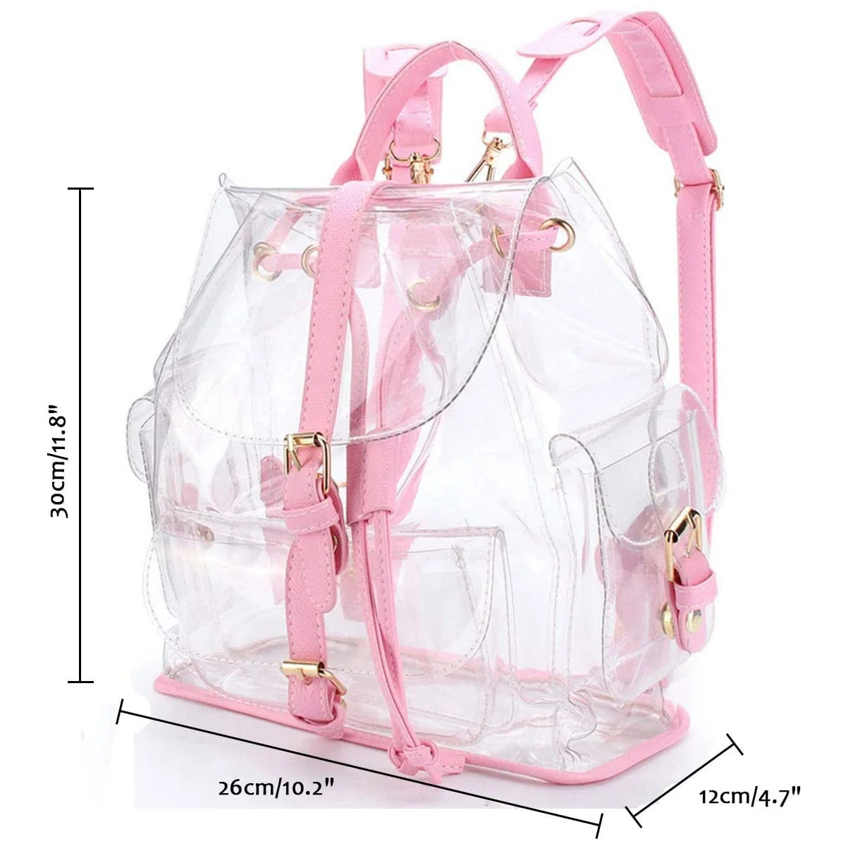 Factory Custom Style Small Clear Backpack Target for Women Clear PVC Cute  Backpacks for School - Main Image