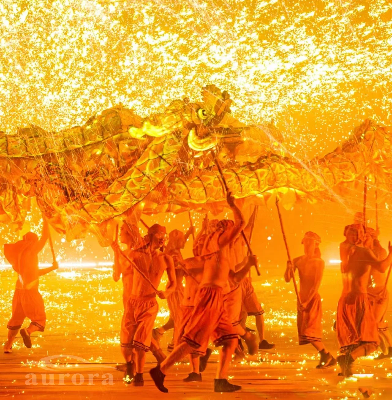 新品未使用　dance with dragon Traditional Dragon Dance Equipment Chinese New Year Folk