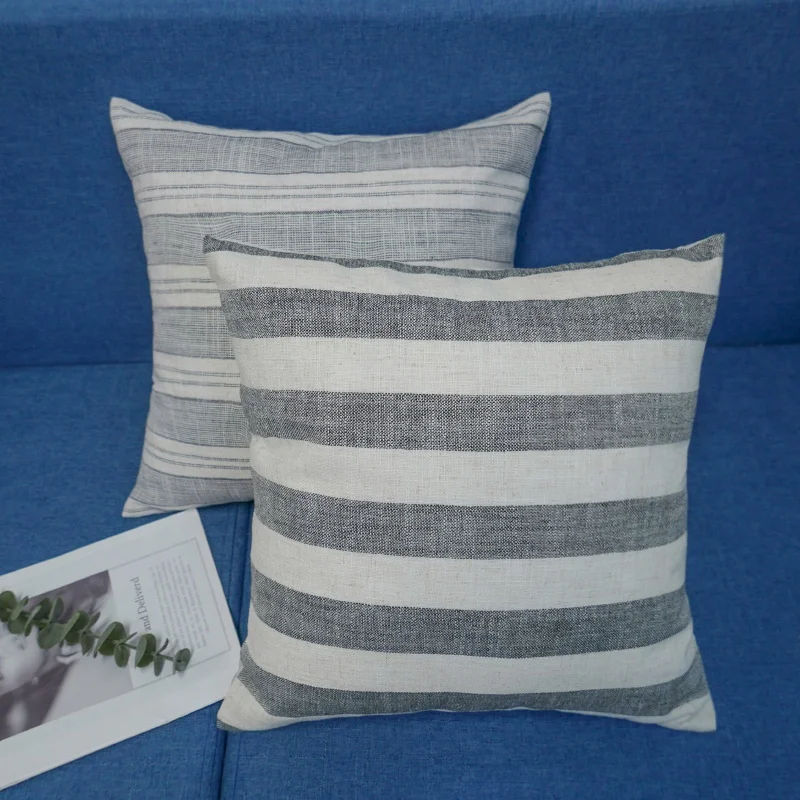 Customization Yarn Dyed Stripe Cushion Cover