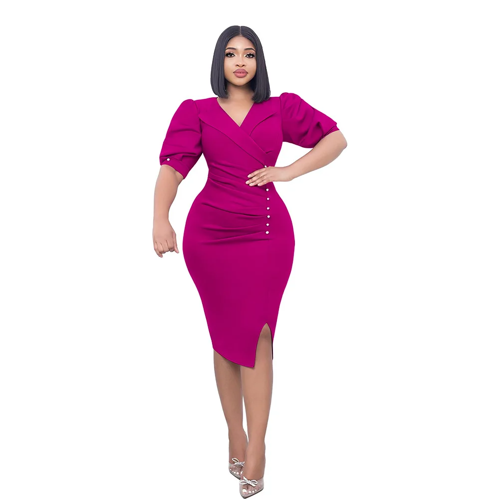 Wholesale Plus Size Career Official Dressesfor Ladies Women Office Wear ...