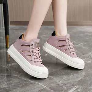 ZY3361 New Fashion Hollow Out Outdoor Casual Shoes Breathable Small White Walking Sports Shoes for Women