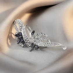 Broche Trèfle 4 Feuilles Cristal – Broche Femme Chance & Élégance – Épingle Strass Pour Robe, Costume, Écharpe – Bijou Porte-Bonheur