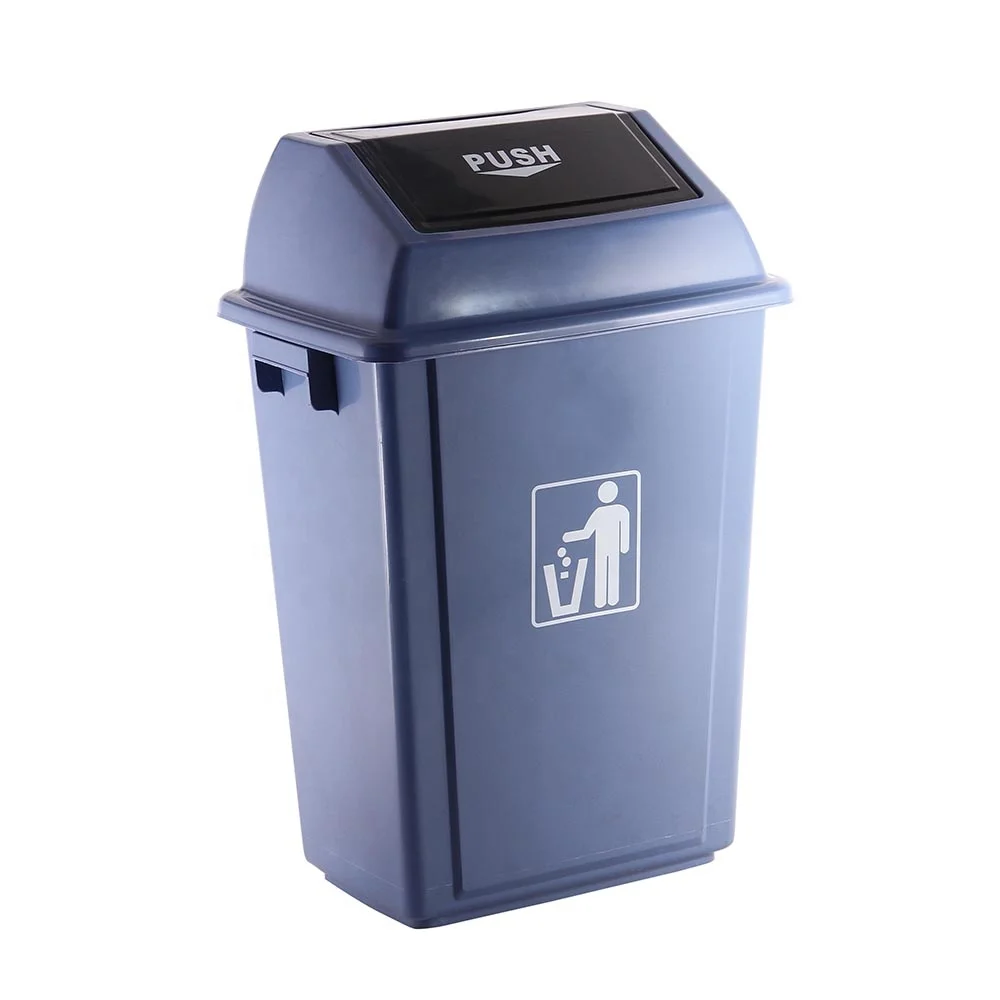 Large Outdoor/indoor Dustbin HMN Rubbish Recycling can Lockable Trash can with metal handles 50L Heavy Duty Plastic Garden Bin