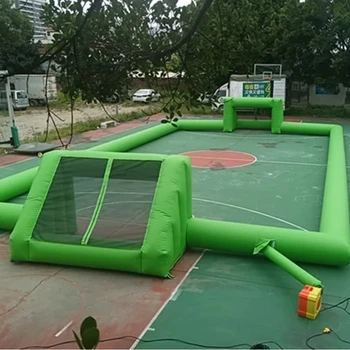 Factory Customized Pvc Inflatable Football Filed Sports Competition Game Inflatable Football Pitch Soccer Field With Air Blowers