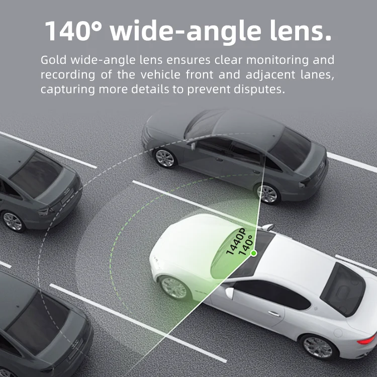 Dual Lens Vehicle Blackbox Dvr User Manual 2.89 Inches IPS LCD 2 Channel 2160P+1080P Black Box F1.8 with WIFI App for Agent supplier