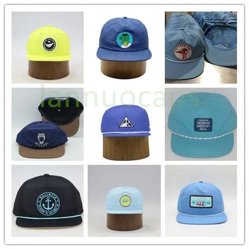 5 Panel Hat Sewing Pattern - Snapback Hat with Rope Brim