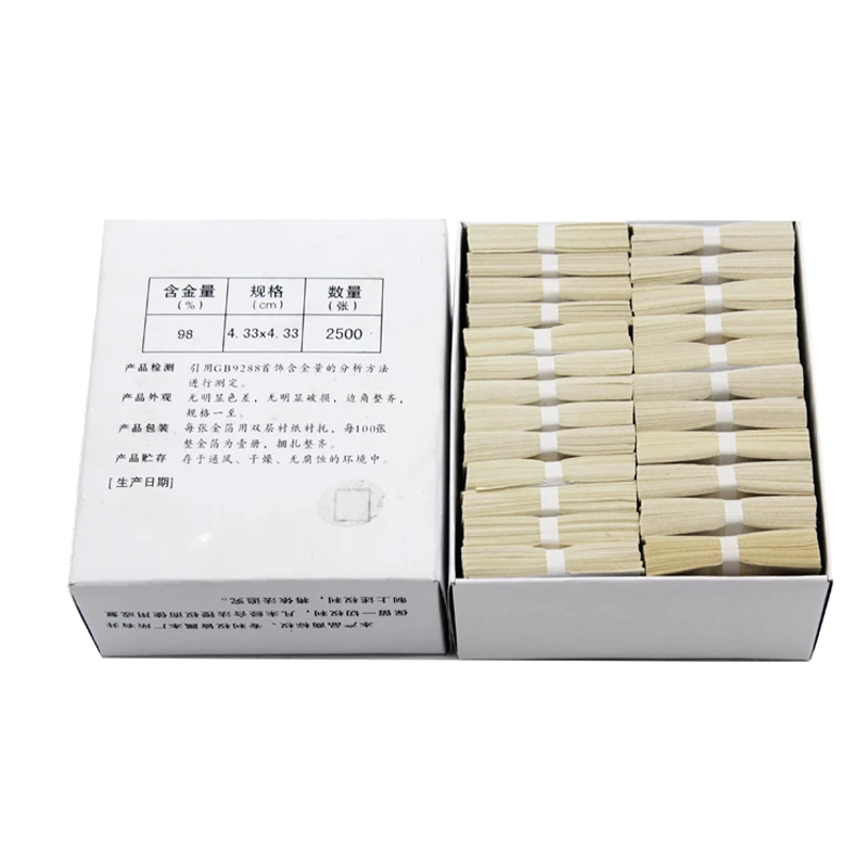 99 Pure Gold Leaf Sheets Paper Food Decoration 24k Pure Gold Foil