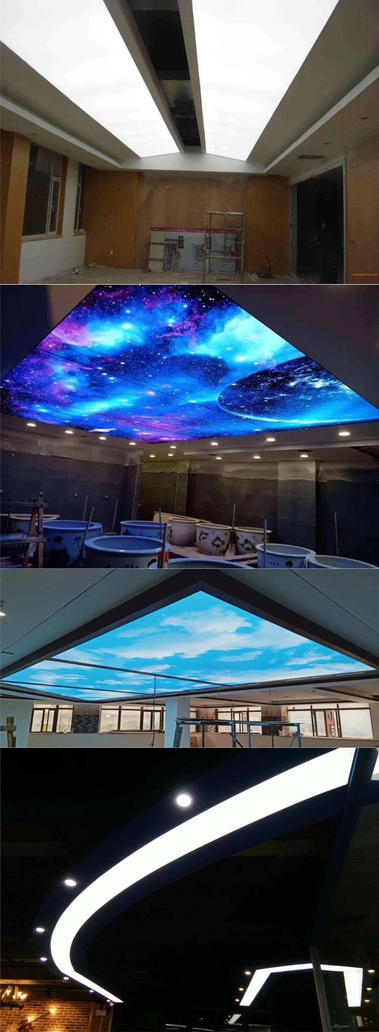 product light box soft film indoor installation custom shaped round soft film ceiling ultra thin frameless advertising-3