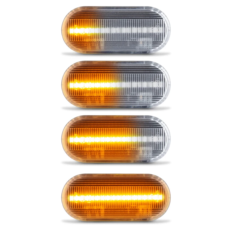 Clear Lens Dynamic Sequential LED Side Marker Indicator signal Light for SEAT Ibiza 6L Cordoba Toledo Leon 1M