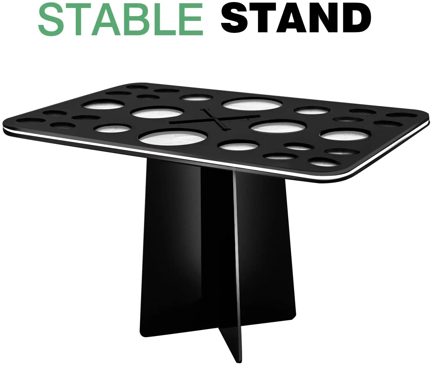 Luxspire Makeup Brush Cleaner Brushegg Cleaning Mat Cosmetic Scrubber Mat And 26-Holes Drying Rack