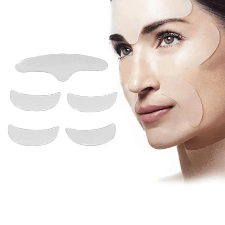 Multiple Anti Wrinkle Pad Sets Sustainable Silicone Eye Forehead Face Pad Reusable Facial