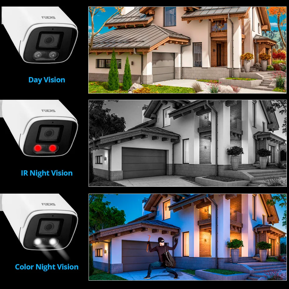 KERUI 8MP POE Camera Vehicle Audio Face Detection Home Security Network Camera for NVR System Surveillance Bullet IP Camera CCTV