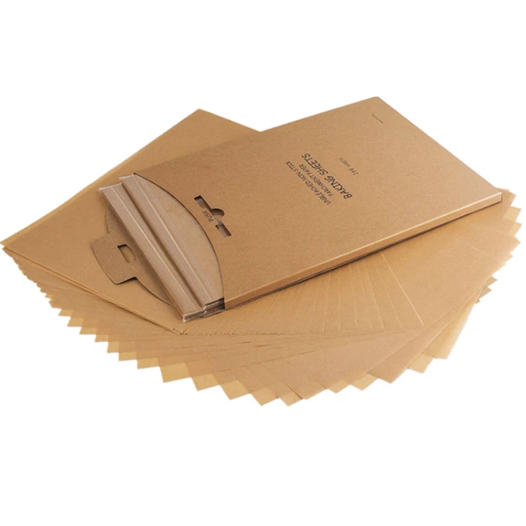 100pcs Unbleached Parchment Paper, Precut Baking Liners Sheets