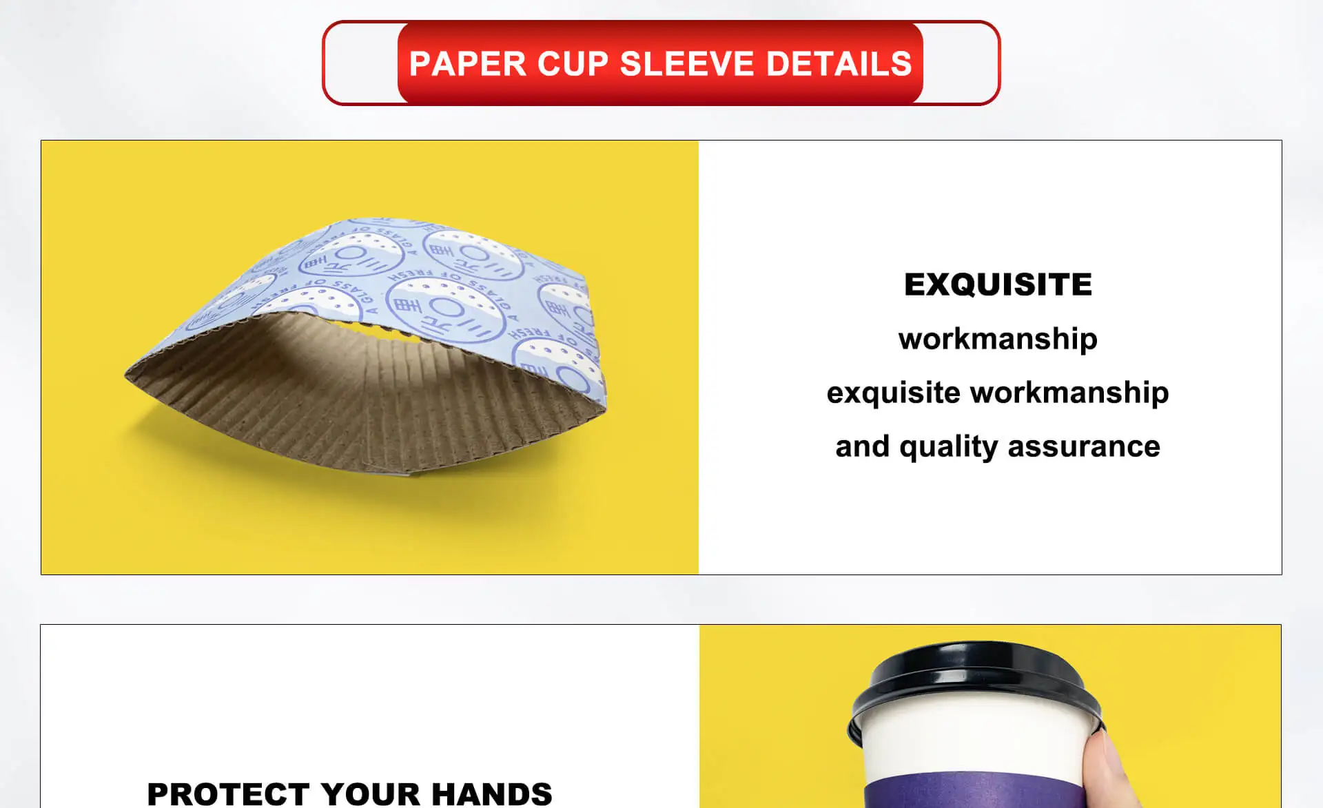 Customize Logo Design Paper Cup 6/8/10/12/16 OZ Ripple /Single/Double Paper Coffee Cups With Disposable Paper Cup Sleeve