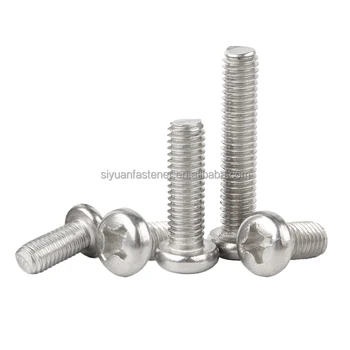 Wholesales m1.5m2m2.5m3m4m5m6m8 stainless steel round head screw electric micro button head cross screw